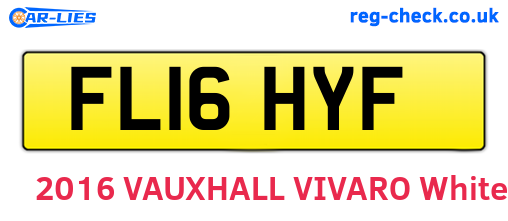 FL16HYF are the vehicle registration plates.