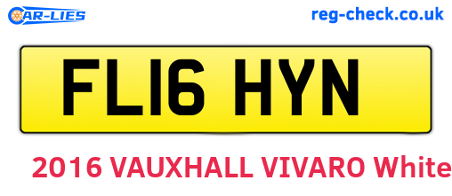 FL16HYN are the vehicle registration plates.