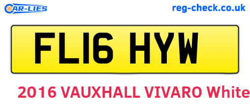 FL16HYW are the vehicle registration plates.