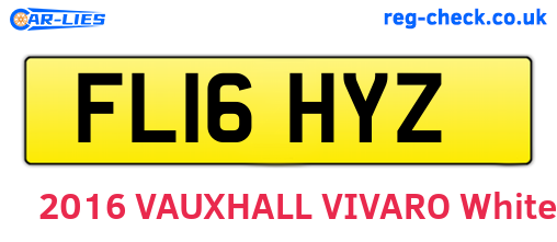 FL16HYZ are the vehicle registration plates.