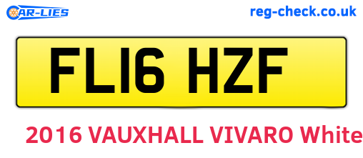 FL16HZF are the vehicle registration plates.
