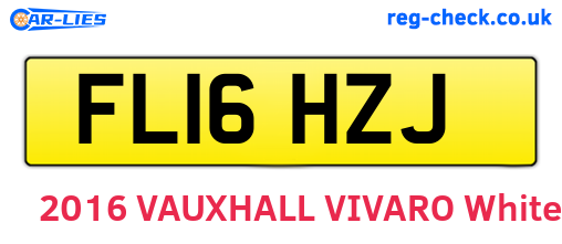 FL16HZJ are the vehicle registration plates.