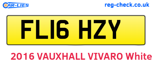 FL16HZY are the vehicle registration plates.
