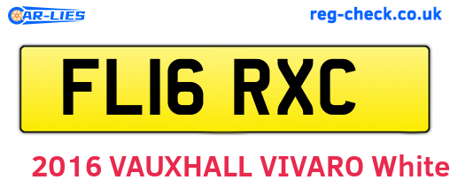 FL16RXC are the vehicle registration plates.