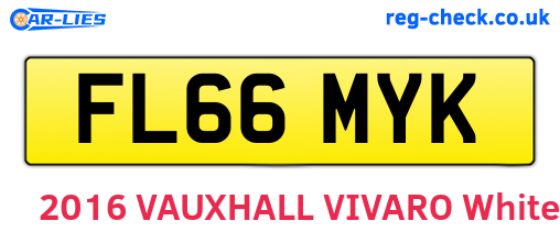 FL66MYK are the vehicle registration plates.