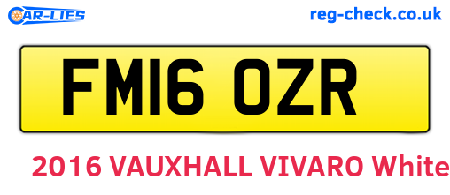 FM16OZR are the vehicle registration plates.