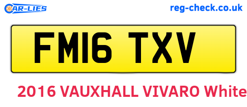 FM16TXV are the vehicle registration plates.