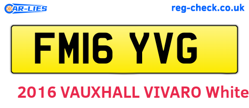 FM16YVG are the vehicle registration plates.