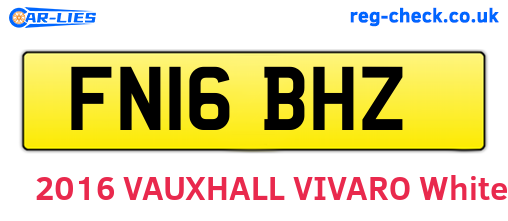 FN16BHZ are the vehicle registration plates.