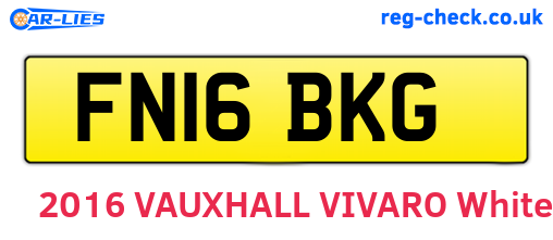 FN16BKG are the vehicle registration plates.