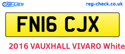 FN16CJX are the vehicle registration plates.