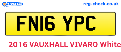 FN16YPC are the vehicle registration plates.