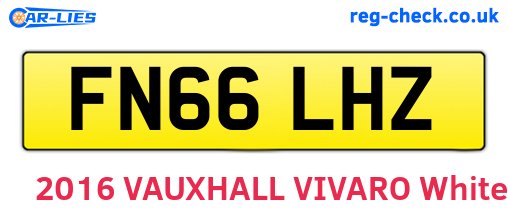 FN66LHZ are the vehicle registration plates.