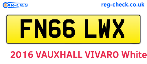 FN66LWX are the vehicle registration plates.