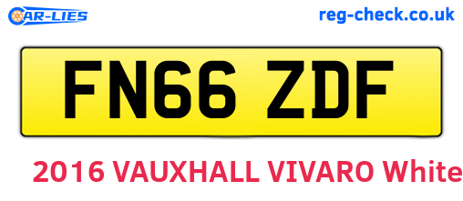 FN66ZDF are the vehicle registration plates.
