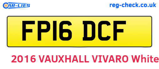 FP16DCF are the vehicle registration plates.