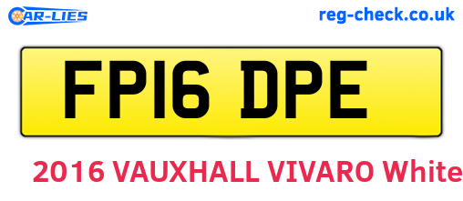 FP16DPE are the vehicle registration plates.