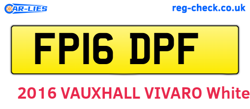 FP16DPF are the vehicle registration plates.