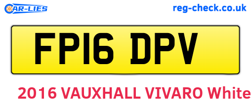 FP16DPV are the vehicle registration plates.