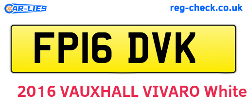 FP16DVK are the vehicle registration plates.