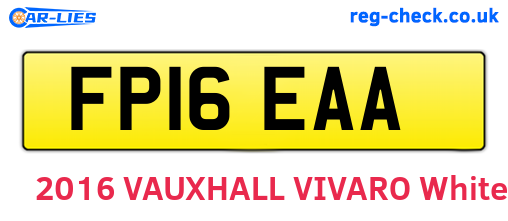 FP16EAA are the vehicle registration plates.