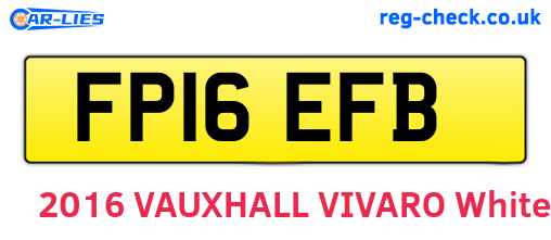 FP16EFB are the vehicle registration plates.