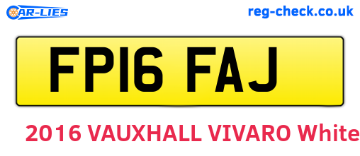 FP16FAJ are the vehicle registration plates.