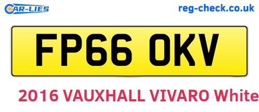 FP66OKV are the vehicle registration plates.