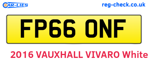 FP66ONF are the vehicle registration plates.