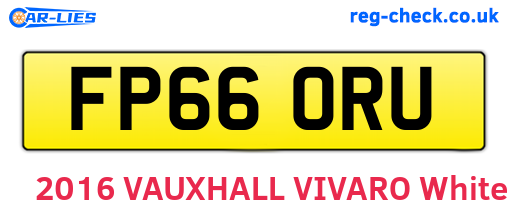 FP66ORU are the vehicle registration plates.