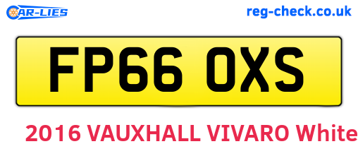 FP66OXS are the vehicle registration plates.