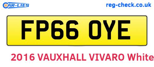 FP66OYE are the vehicle registration plates.