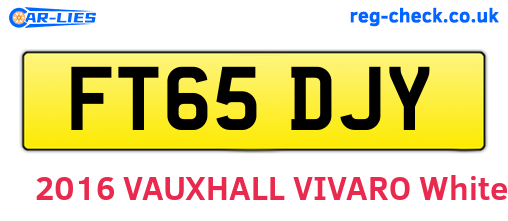 FT65DJY are the vehicle registration plates.