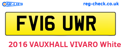 FV16UWR are the vehicle registration plates.