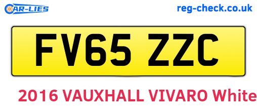 FV65ZZC are the vehicle registration plates.