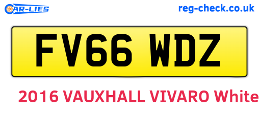 FV66WDZ are the vehicle registration plates.