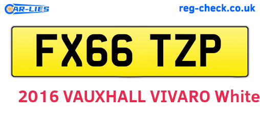 FX66TZP are the vehicle registration plates.