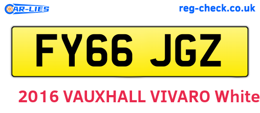 FY66JGZ are the vehicle registration plates.