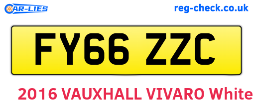 FY66ZZC are the vehicle registration plates.