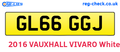 GL66GGJ are the vehicle registration plates.