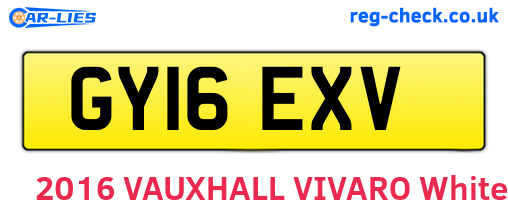 GY16EXV are the vehicle registration plates.