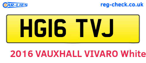 HG16TVJ are the vehicle registration plates.
