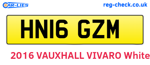 HN16GZM are the vehicle registration plates.