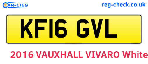 KF16GVL are the vehicle registration plates.