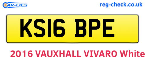 KS16BPE are the vehicle registration plates.