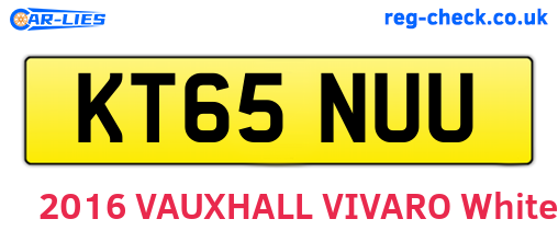 KT65NUU are the vehicle registration plates.