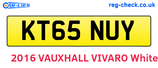 KT65NUY are the vehicle registration plates.