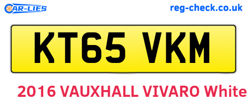 KT65VKM are the vehicle registration plates.