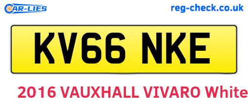 KV66NKE are the vehicle registration plates.