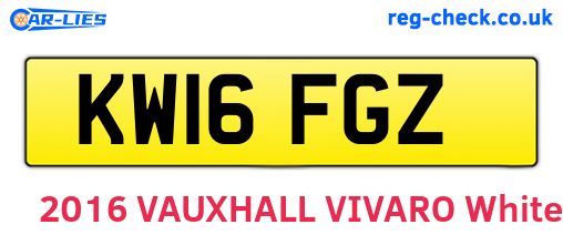 KW16FGZ are the vehicle registration plates.